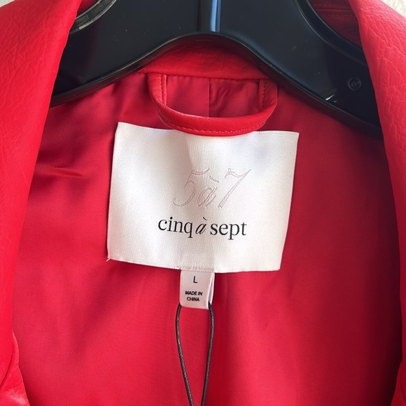 Cinq a sept Zoe red sangria jacket - Picture 5 of 7
